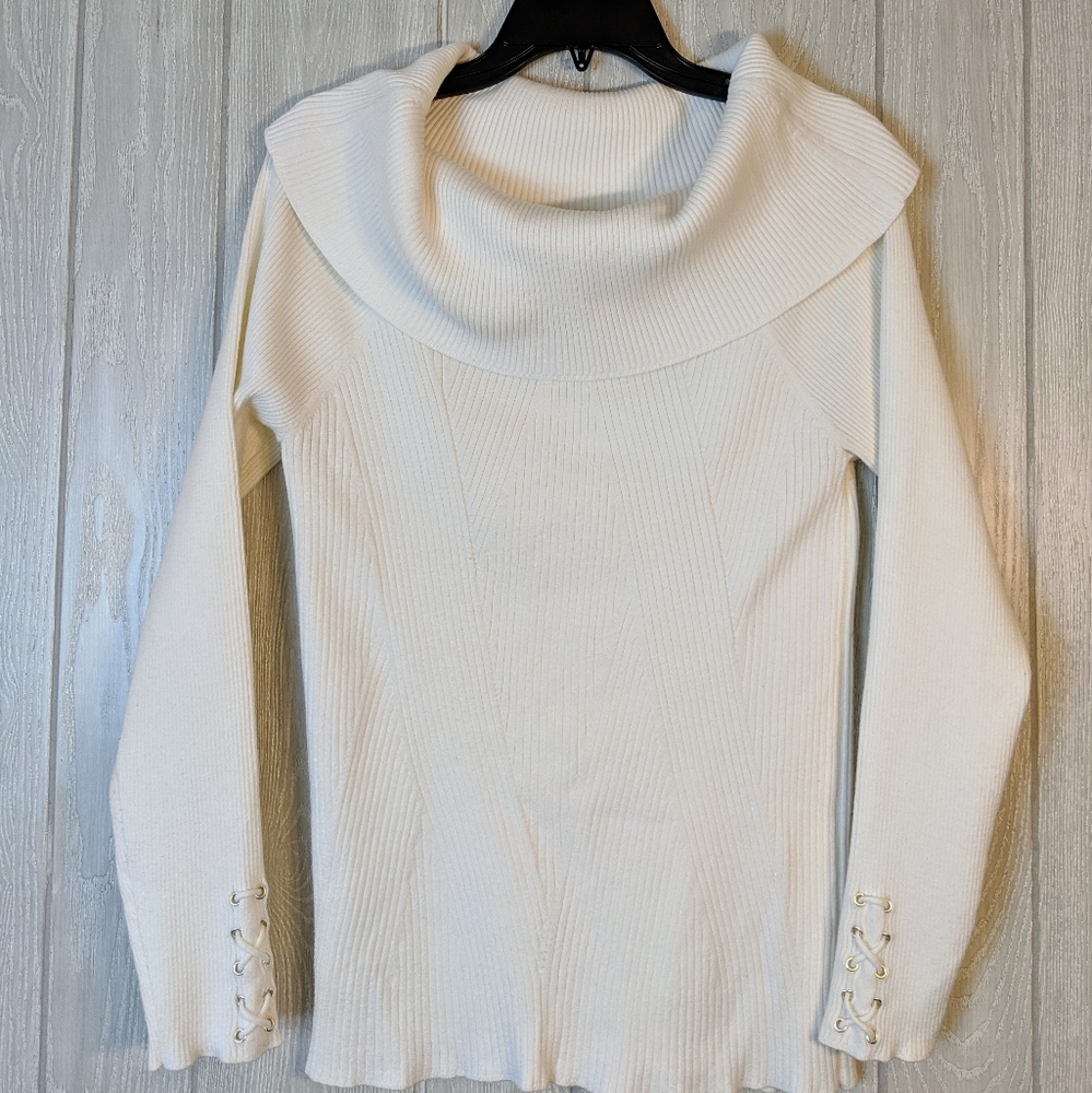 White House Black Market cowl neck sweater L